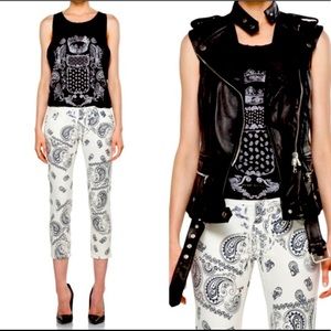 Pierre Balmain Patterned Denim Pants Size 26